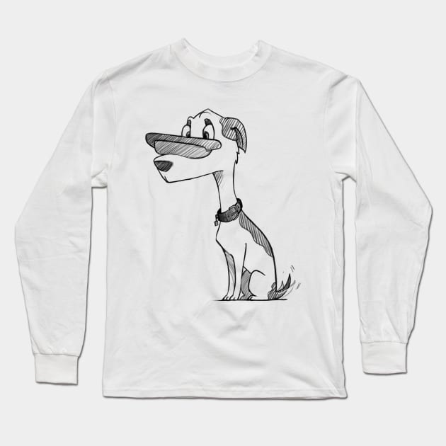 Patient Puppy Long Sleeve T-Shirt by Jason's Doodles